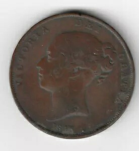 ビクトリア女王ヤングヘッド 1845 OT 貨幣ペニー 1D 英国ビクトリア朝コイン｜WORLD RESOURCE【KING店】