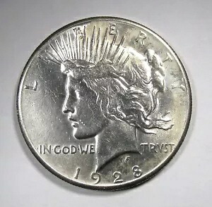 1928 銀平和ドル UNC 詳細コイン AQ694｜WORLD RESOURCE【KING店】