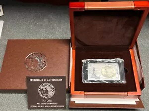 1921-2021 2 オンス モルガン ダラー シルバー コイン バー 100 周年記念 レザー ボックス COA 付き