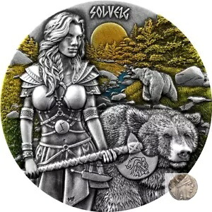 Valkyries Solveig 2 オンス ハイレリーフ シルバー コイン アンティーク ゲルマニア 2024 160,600円