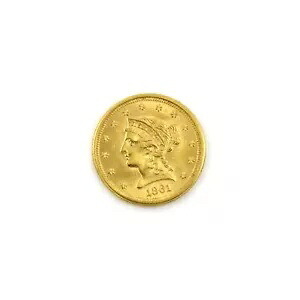1861 $2.50 リバティ ヘッド クォーター イーグル ゴールド コイン 米国 リザーブなし #C623-2