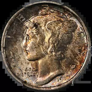 1917-D マーキュリー ダイム PCGS MS64 ナイス アイ アピール ナイス ストライク|WORLD RESOURCE【KING店】