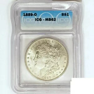 1889-O モーガン シルバー ダラー コイン ICG MS62