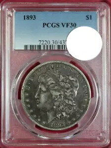 1893-P モーガン ドル PCGS VF30