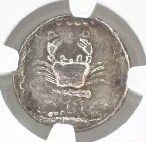 ?? 紀元前 300 ～ 250 年頃 カリア (コス島/コス島) AR ディドラクマ NGC CH VF ヘラクレス/カニ