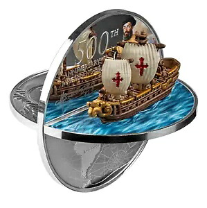 2021年 フェルディナンド・マゼラン没後500年記念 2オンス 3D純銀貨
