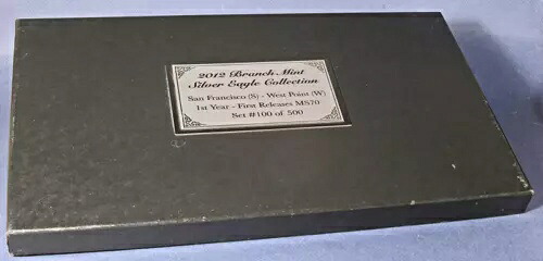2012 (S) (W) シルバー アメリカン イーグル $1 NGCMS70 BranchMint&CoinCollection #100/500