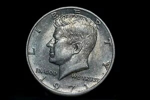 造幣局なし 1971 ケネディ ハーフダラー 50 セント コイン流通中古レア *~迅速に発送します!