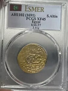 SASA 1691 エジプト ゴールド シェリフィ アルティン AH1102 個 Xf45 3.51g
