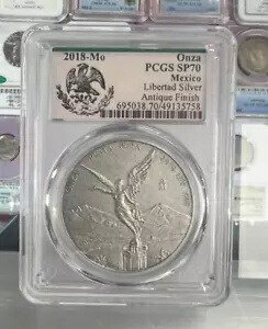2018-Mo オンザ PCGS SP70 シルバー リベルタ