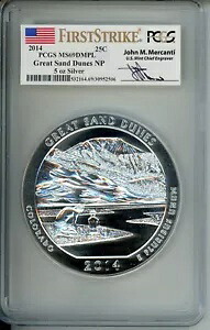 2014 グレート サンド デューンズ NP ATB 5 オンス シルバー PCGS MS69 DMPL メルカンティ ファースト ストライク FS
