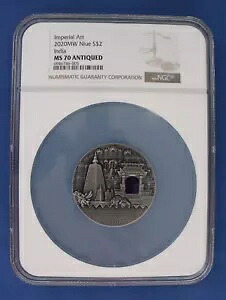 2020 ニウエ 2 オンス シルバー $2 コイン「インペリアル アート - インド」NGC グレード MS70 COA 付き｜WORLD RESOURCE【KING店】