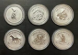 1999 年から 2004 年 BU オーストラリア ルナー コイン - パース カプセル - 1 コインあたり 60 ドル未満