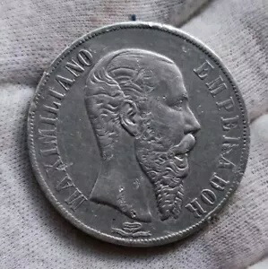 メキシコ 1867 1 ペソ モ マキシミリアーノ