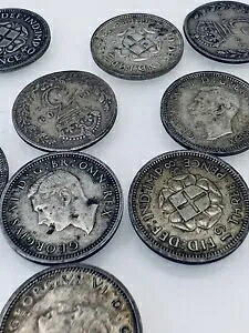 英国銀貨 ビクトリア朝エドワード 7 世 3/6 ペンス フロリン 1/2 クラウン 2 シ｜WORLD RESOURCE【KING店】