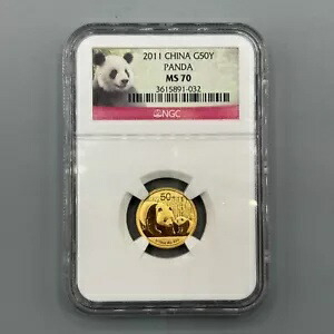 2011 中国 G50Y 50 元 1/10 オンス パンダ ゴールド コイン 1-10 オンス - NGC MS 70 99.99