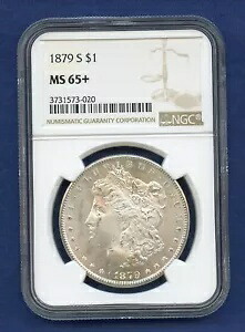 1879 S NGC MS65+ モーガン シルバー ダラー $1 米国造幣局コイン 1879-S MS-65+ プラス レア