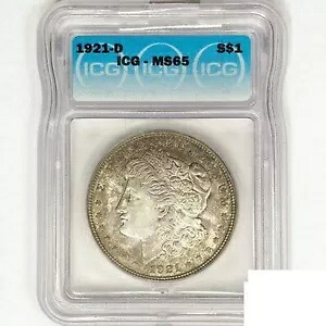 1921-D モーガン シルバー ダラー コイン ICG MS65｜WORLD RESOURCE【KING店】 147,400円