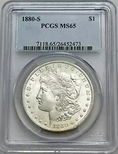 1880-S モーガン シルバー ダラー PCGS MS 65