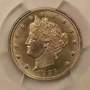 1883 セントなし リバティ ニッケル PCGS MS65