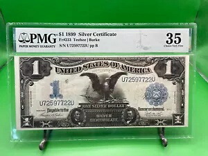 1899 $1 シルバー 証明書 ブルー ティーヒー バーク Fr# 233 PMG VF35