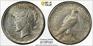 1921 ピースダラー ハイレリーフ - PCGS AU53 - 560 のみが知られています。ガイド \u003d $425