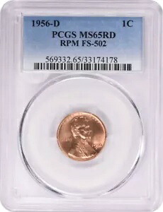 1956-D リンカーン セント RPM FS-502 MS65RD PCGS