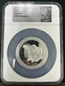 2021PM $30 モーガン トゥ ピース ドル 100 周年記念 5 オンス .999 シルバー NGC ジェム プルーフ レア