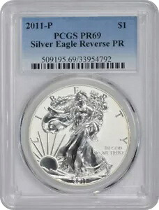 2011-P $1 アメリカン シルバー イーグル 25 周年記念 リバース PR69 PCGS