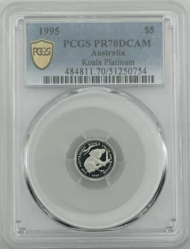 1995 $5 オーストラリア産 1/20 オンス プラチナ プルーフ コアラ ? POP 1 ? PCGS PR 70 ディープ カメオ|WORLD RESOURCE【KING店】