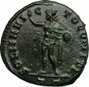 コンスタンティヌス 1 世偉大な本物の古代 312AD ローマのコイン SOL SUN GOD i84742画像
