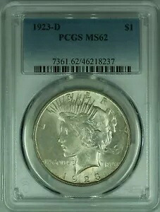 1923-D ピース シルバー ダラー S$1 PCGS MS-62 (47A)