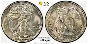 1939 ウォーキング リバティ ハーフダラー PCGS MS66