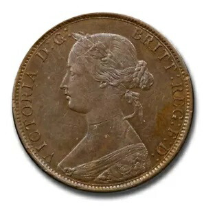 1864 ニュー ブランズウィック ラージ セント ビクトリア MS-62 PCGS (ブラウン)