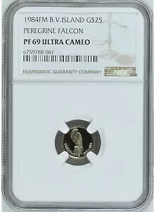 NGC PF69 UCAM 1984 FM B.V. アイランド ハヤブサ 金貨 $25