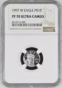 1997 1/10 オンス $10 プラチナ イーグル NGC PF-70 ウルトラ カメオ
