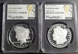 2023 S MORGAN & PEACE シルバーダラー NGC PF70 Congratulations 2本セット (即発送可能)｜WORLD RESOURCE【KING店】