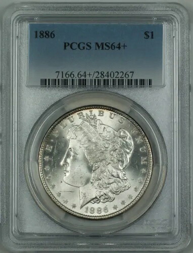 1886 モルガン シルバー ダラー PCGS MS-64+ (ベター コイン) DMK