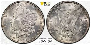 1878 P モルガン シルバー ダラー PCGS MS-62 7TF、1879 年のリバース