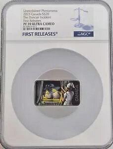 2023 年 説明不能な現象 ダンカン事件 UFO カナダ $20 NGC PF70 First Rel