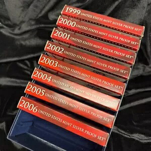 1999-2006 / 米国造幣局 シルバー プルーフ コイン セット / ボックス + COA