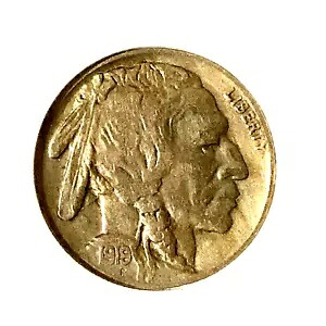 1919 年代のバッファロー ニッケル ANACS グレード EF 45 US コイン。より良いデート。米国のコイン