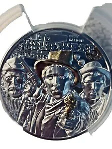 2024 ワイルドウェスト クック諸島 3 オンス シルバー プルーフ コイン-PGCS PR70DCAM-MINTAGE 888