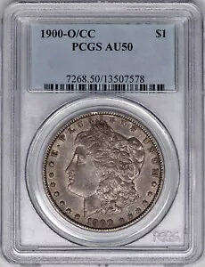 1900-O/CC モーガン シルバー ダラー $1 PCGS AU50