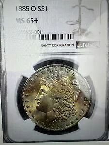 1885 O トーンド モーガン $ NGC MS 65+??両面をトーンアップさせた美しい PQ??素晴らしいコイン??
