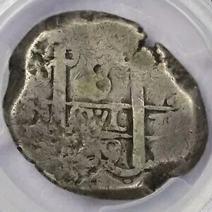 1769-P V-Y ボリビア 8 Reales Calico-1147 シルバー コブ - PCGS VG 10