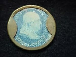 1862 年エアーズ サルサパリラ 1 セント切手、広告トークン入り 152,900円