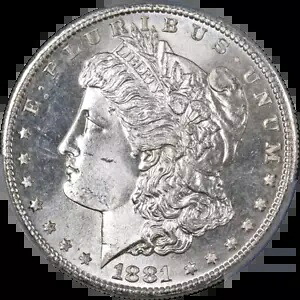 1881-S モーガン シルバー ダラー PCGS MS66 ブレイジング ホワイト ジェム 素晴らしい目の魅力