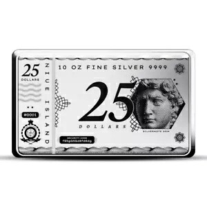 2024 10 オンス プレスバーグ シルバーノート コイン バー