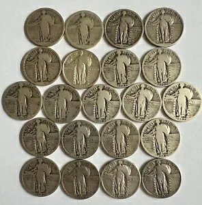 21 スタンディング リバティ クォーター コイン 1917-S、1920-S、1923、1924、1927-S、1925-1930